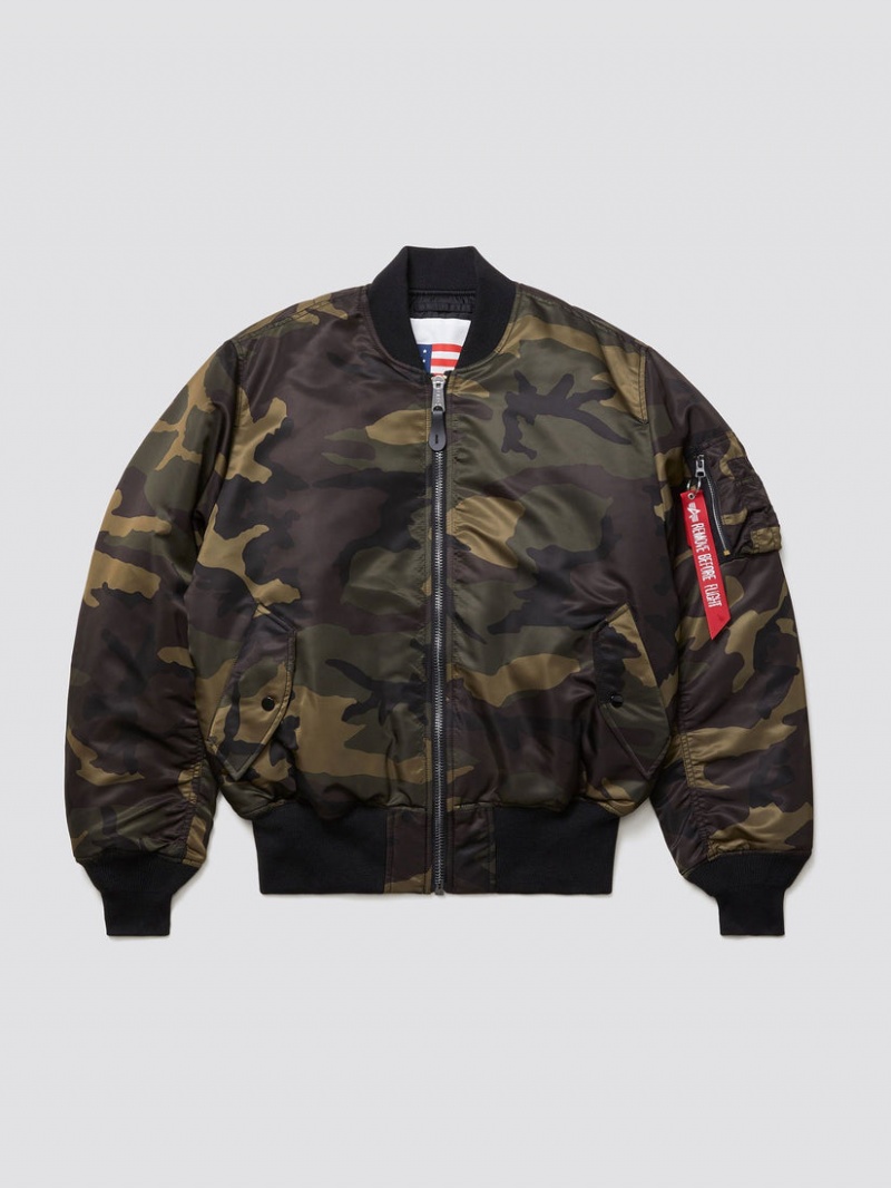 Veste Bombers Alpha Industries Ma-1 Blood Chit Vert Olive Homme | XSH-22987829