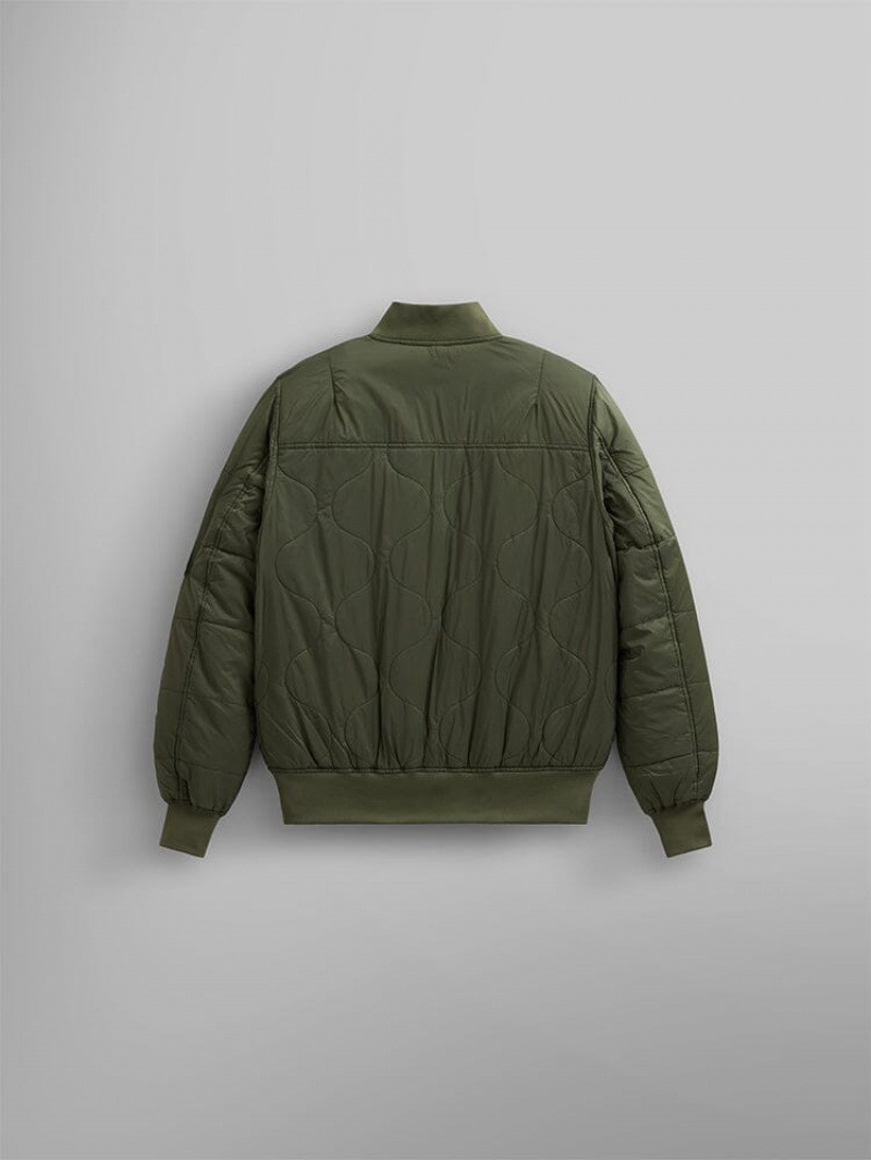 Veste Bombers Alpha Industries L-2b Matelassé Vert Homme | EQZ-60453465