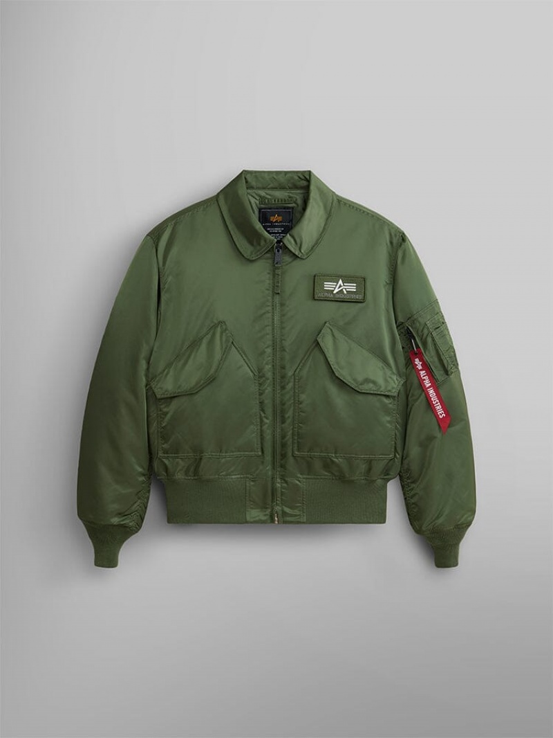 Veste Bombers Alpha Industries Cwu 45/P (HERITAGE) Vert Olive Vert Homme | MTE-96796656