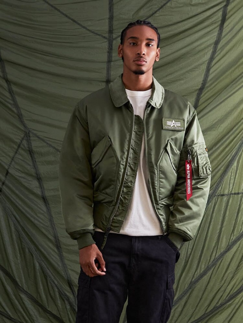 Veste Bombers Alpha Industries Cwu 45/P (HERITAGE) Vert Olive Vert Homme | MTE-96796656