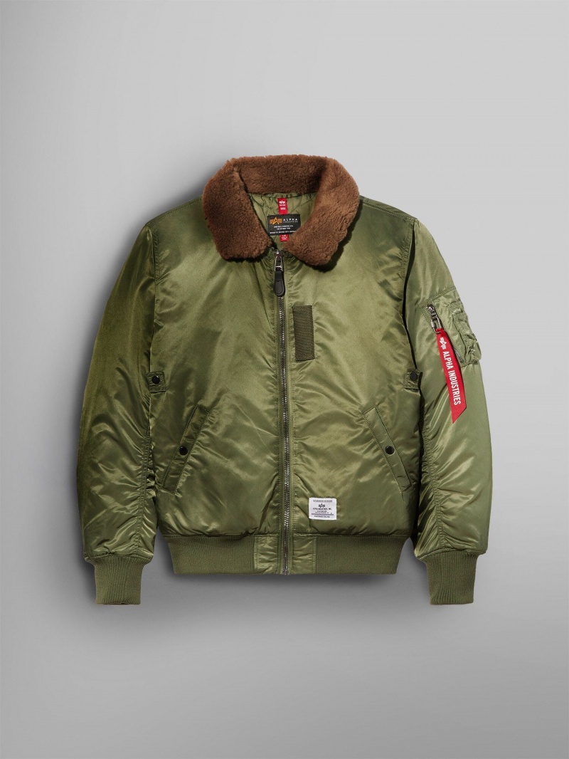 Veste Bombers Alpha Industries B-15 Mod Vert Olive Homme | CHC-28418667