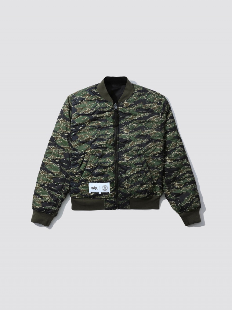 Veste Bombers Alpha Industries Alpha X Izzue Ma-1 Vert Olive Homme | BMF-46690731