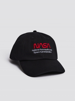 Chapeaux Alpha Industries Nasa Worm Logo Accessories Noir | EBQ-10119469