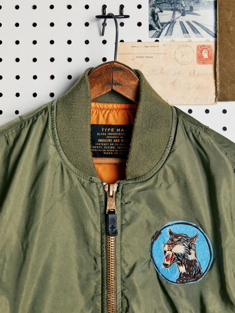 Veste Bombers Alpha Industries Alpha X Imogene Ma-1 Vert Olive Homme | NEK-70077150