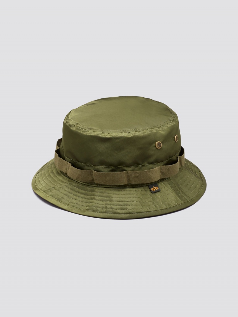 Chapeaux Alpha Industries Essential Nylon Bucket Accessories Vert | XVK-22571683