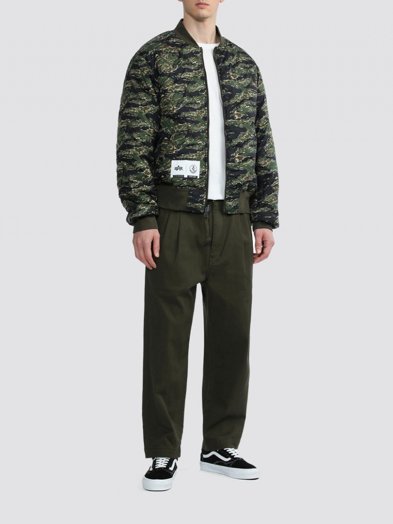 Veste Bombers Alpha Industries Alpha X Izzue Ma-1 Vert Olive Homme | JVH-61798715