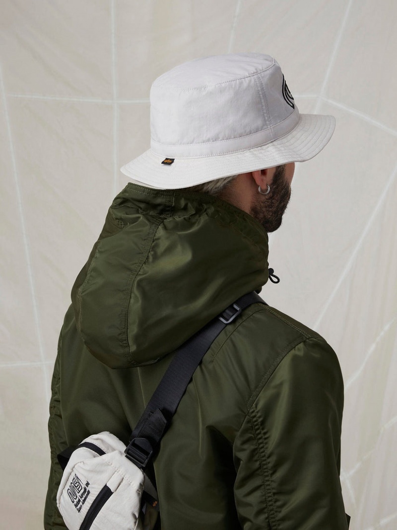 Chapeaux Alpha Industries Nasa Gradient Accessories Blanche | AWQ-33267838