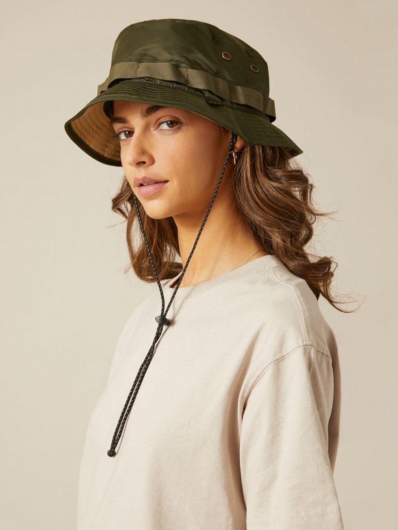 Chapeaux Alpha Industries Essential Nylon Bucket Accessories Vert | XVK-22571683