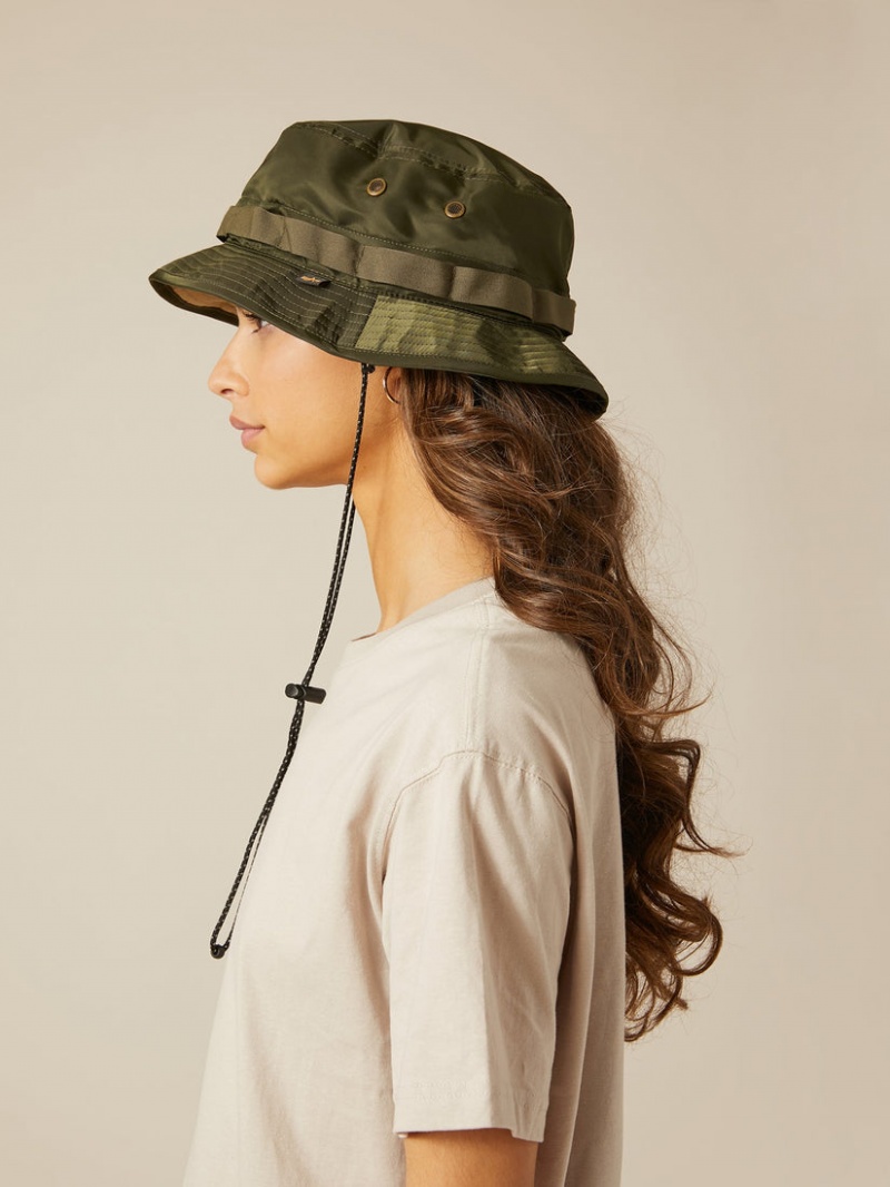 Chapeaux Alpha Industries Essential Nylon Bucket Accessories Vert | XVK-22571683