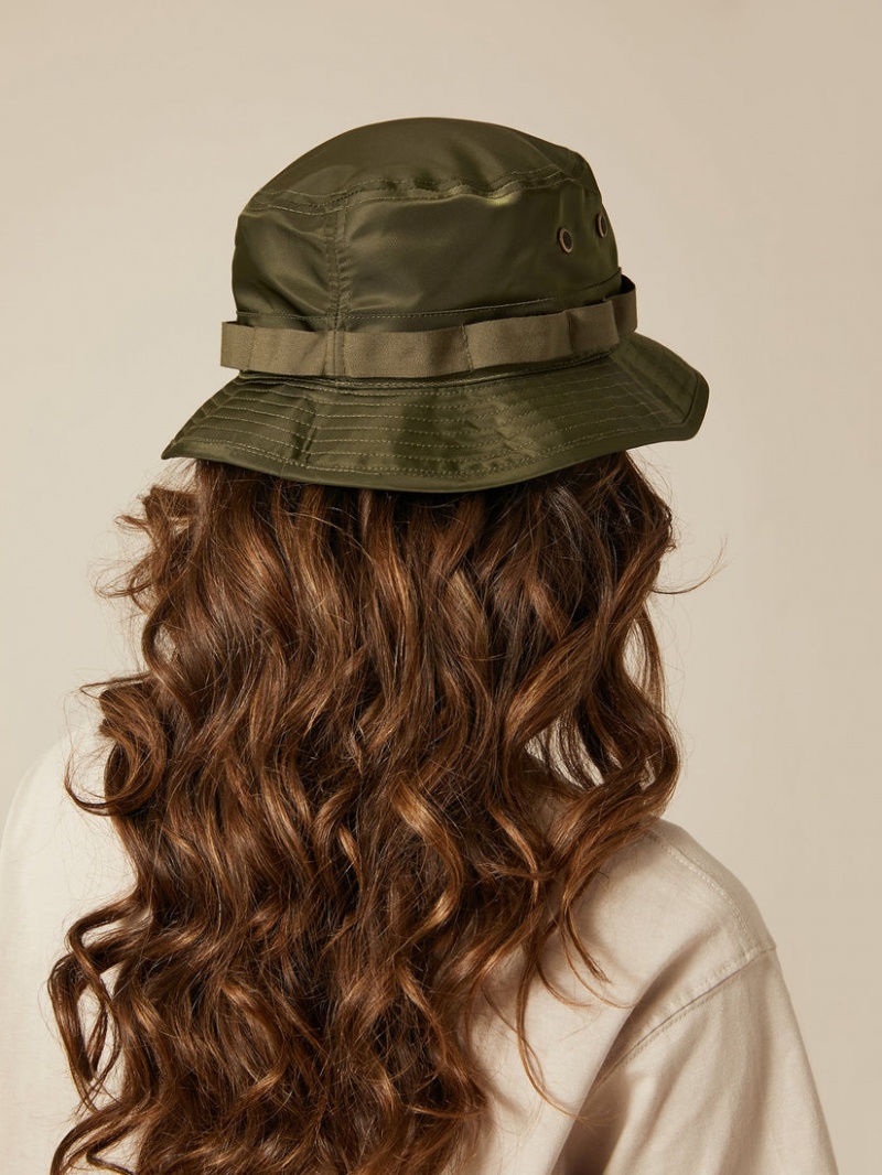 Chapeaux Alpha Industries Essential Nylon Bucket Accessories Vert | XVK-22571683