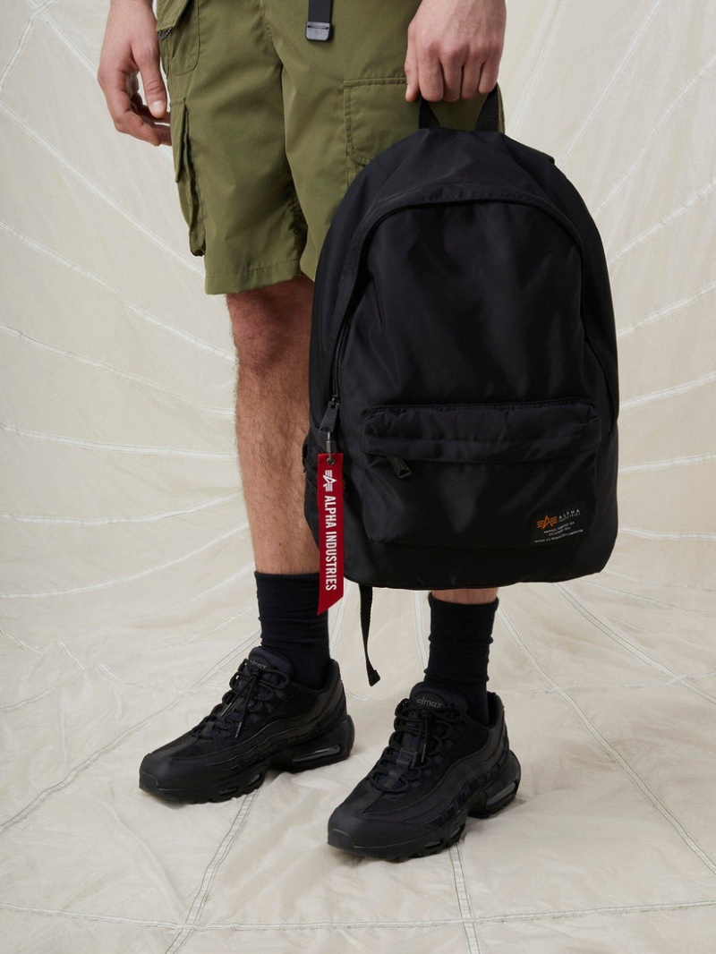 Sac Alpha Industries Crew Backpack Accessories Noir | PIM-50595294