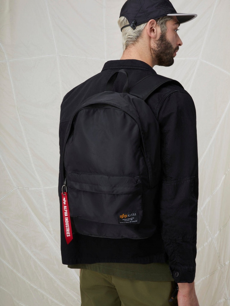 Sac Alpha Industries Crew Backpack Accessories Noir | PIM-50595294