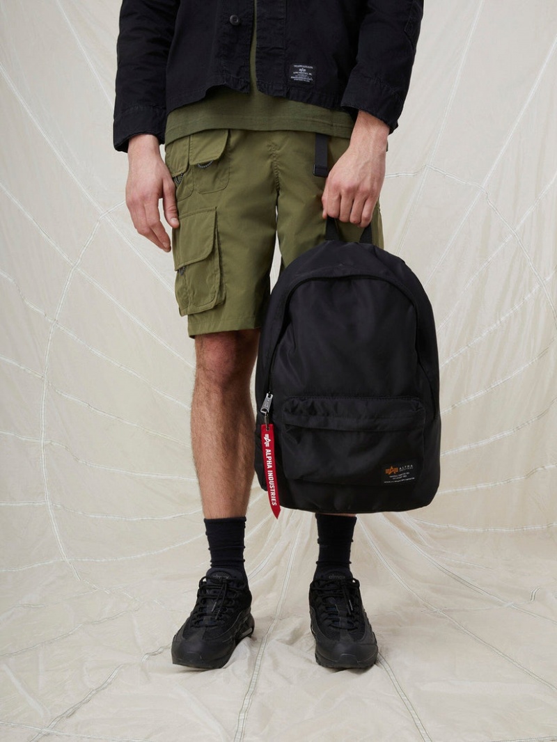 Sac Alpha Industries Crew Backpack Accessories Noir | PIM-50595294