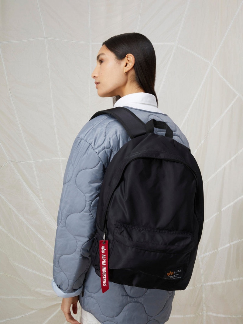 Sac Alpha Industries Crew Backpack Accessories Noir | PIM-50595294